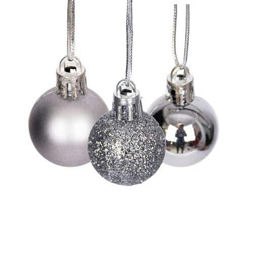 3cm Shatterproof Mid Grey Christmas Baubles Set, 12 or 24 Pack Festive Decorations image 6