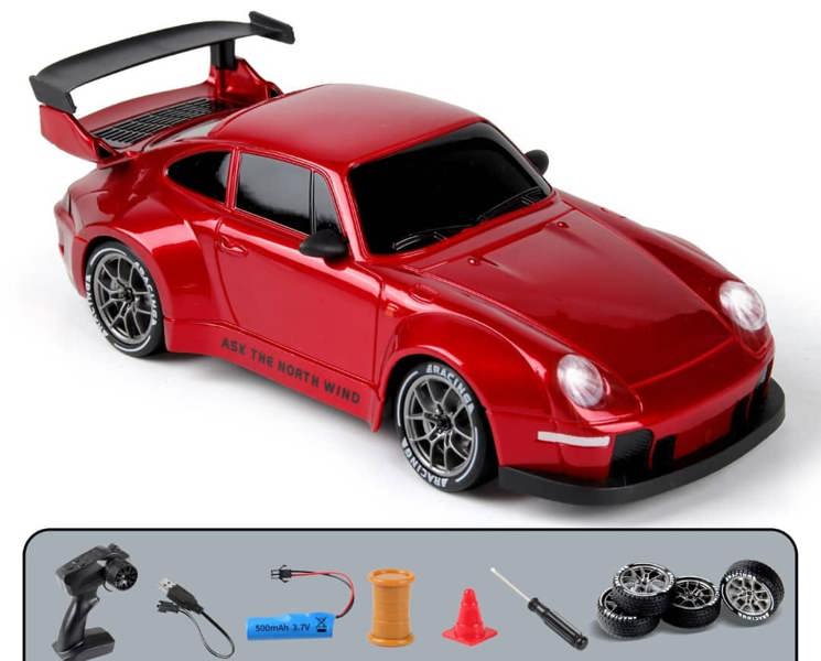 Dyzi Remote Control Drift Car LED Lights High-Speed 4WD Rechargeable Sports Toy