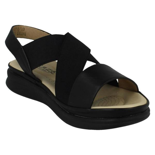 Eaze Ladies Eaze Slip On Elasticated Summer Sandals F12107