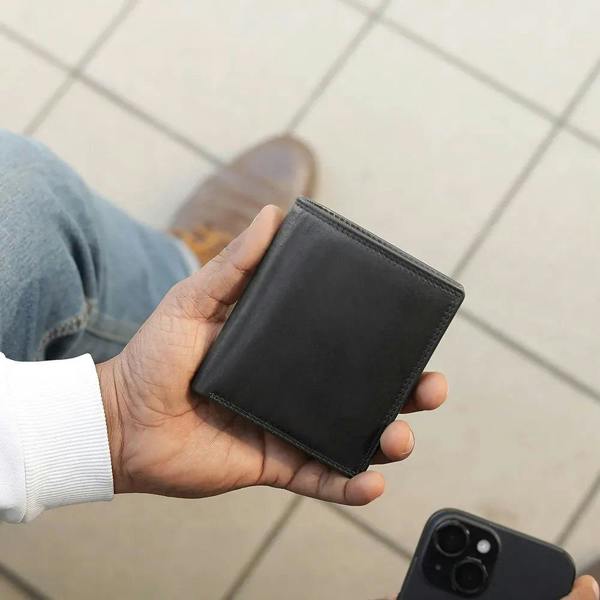 Leather Credit Card Holder – Dominic Leon Black 05
