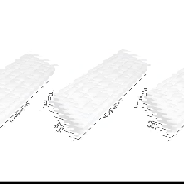 Lavio Mattress Topper Single 10CM Deep Washable Thick Soft Microfibre with Strap