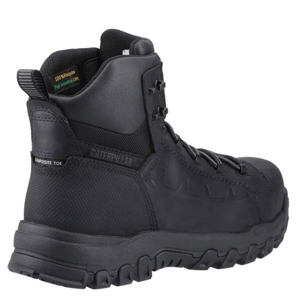 Caterpillar Mens Threshold Rebound Grain Leather Composite Toecap Safety Boots - Black