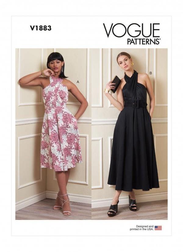 Vogue Sewing Pattern 1883, Dresses for Women, E5 (14-16-18-20-22) - Intermediate