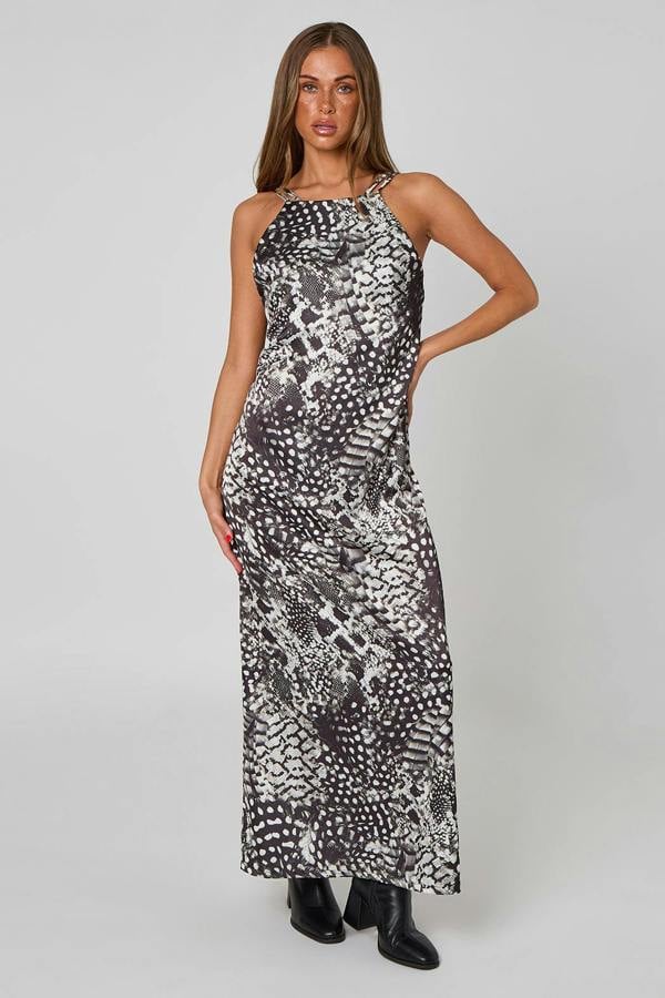 Urban Bliss High Neck Animal Dress Mono