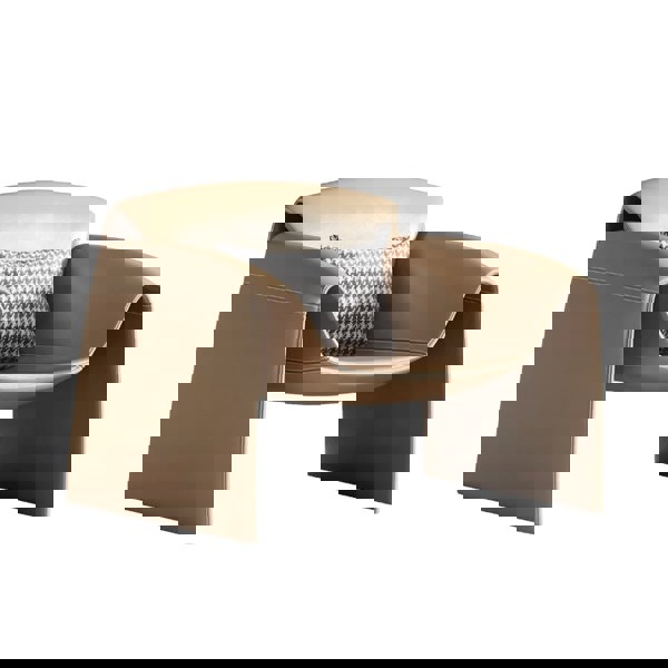 U Shape Armchair, Leather-Weilai Concept-Weilai Concept