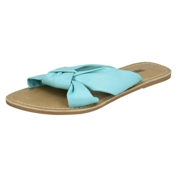 Leather Collection Ladies Leather Collection Knot Vamp Mule Sandals