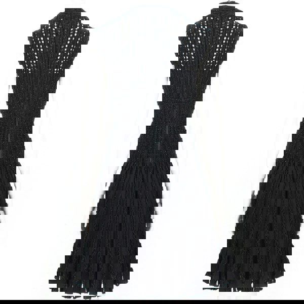 Alaia luxurious skater dress in black and shimmering onyx black