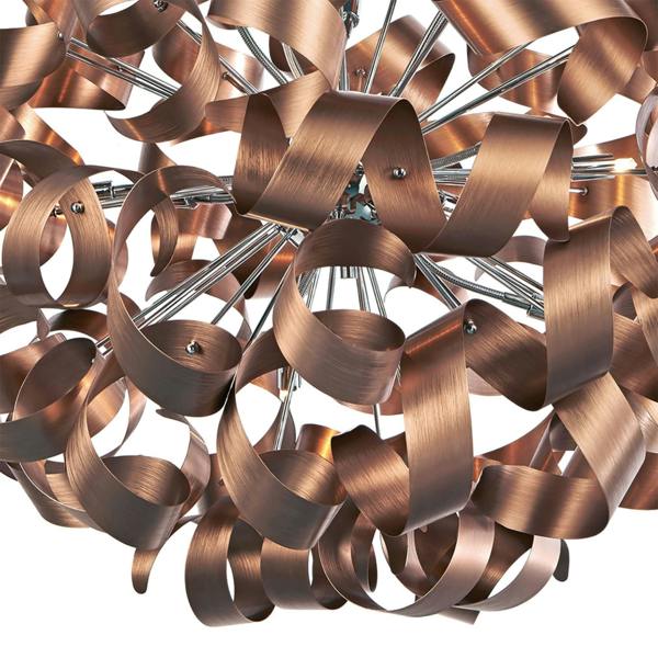 Pagazzi Lighting Seren 12 Light Bronze Ribbon Pendant Ceiling Light