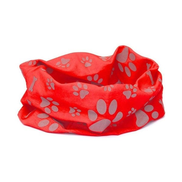 RUFFNEK® Reflective Dog Scarf Snood (Red) – keep your pet safe and visible during UK walks. #ReflectiveDogGear #UKPetAccessories #DogSafety #DogSnood #DogBandana