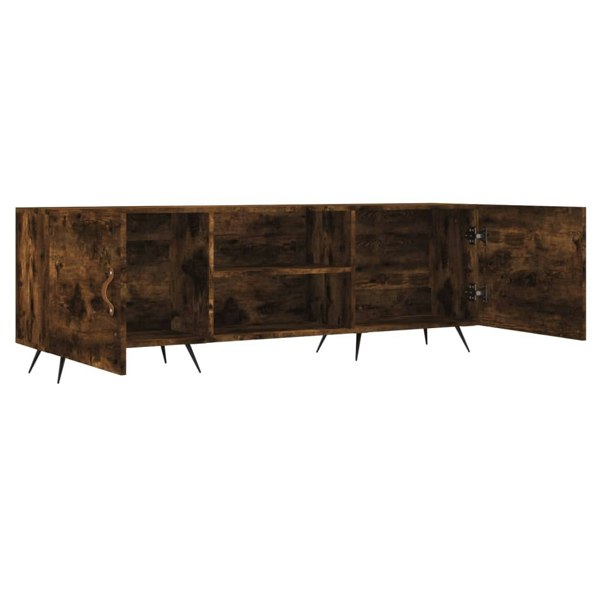 Berkfield TV Cabinet Smoked Oak 150x30x50 cm Engineered Wood