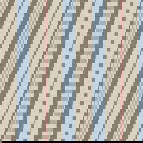 Joules Grove Stripe Wallpaper - Pink/Blue - 10m