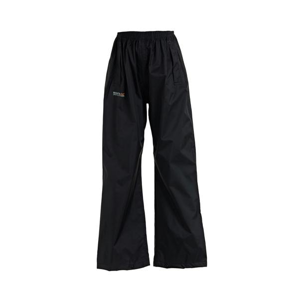 Regatta Great Outdoors Kids Boys Adventure Tech Pack It Waterproof Overtrousers - Black - 