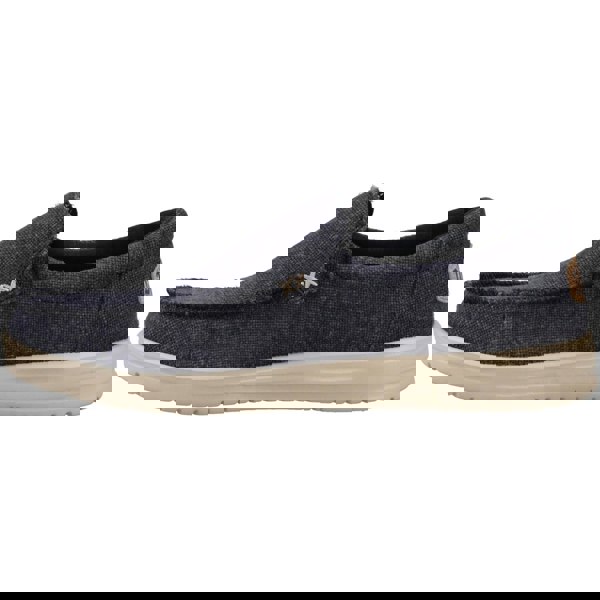 HEYDUDE Mikka Jute Linen Men's Black/Irish Cream Moccasins Shoes