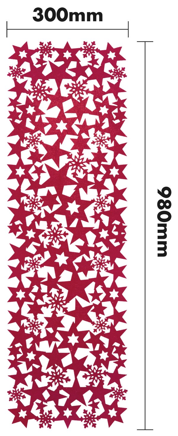 St Helens Felt Table Runner, Maroon