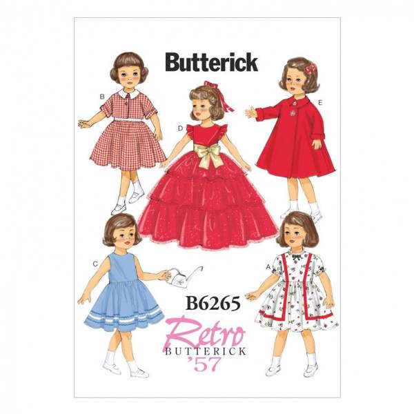 Butterick Sewing Pattern 6265, Doll Clothes One Size Only - Intermediate