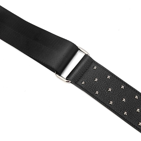 KeriKit England Stevie Silver Studded Leather Strap - Black