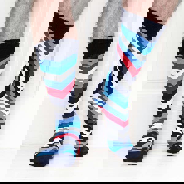 Jemsox Varsity Stripe Mens Organic Cotton Socks