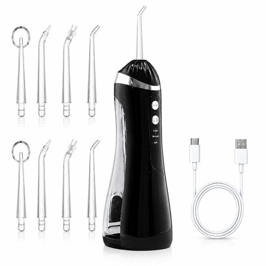 Havendro Ultrasonic Tooth Cleaner Electric Dental Scaler Tartar Plaque Calculus Remover - black