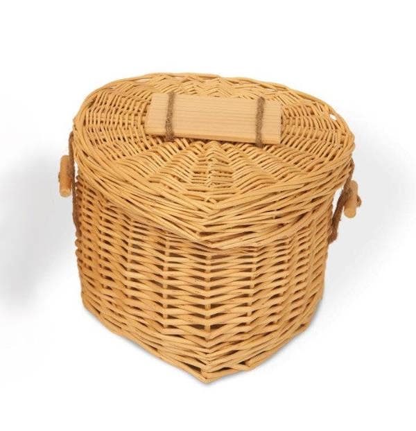 Memorials Direct Willow Loving Heart Urn (Natural) – Available in XL Adult & Medium Sizes