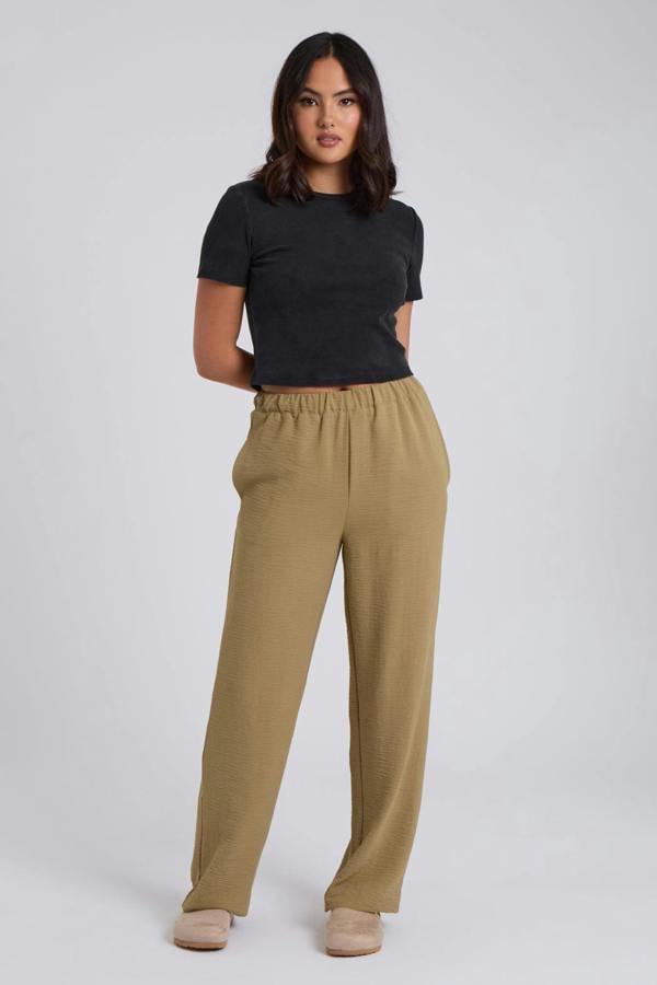 Urban Bliss Khaki Wide Leg Pants