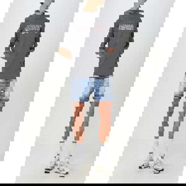 Dsquared Graffiti Logo Print T-Shirt   in  Grey