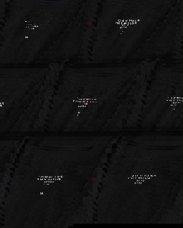 Tommy Hilfiger 3 Pack Mens V-Neck T-Shirts - Black/Black/Black