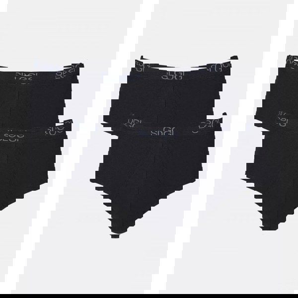 Sloggi - 2 - Pack Basic Men's Midi Briefs, Black - Boxers - and - Briefs.net