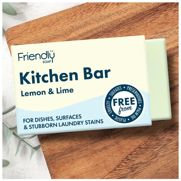Friendly Soap - Kitchen Bar - Lemon & Lime - 4 X 95g