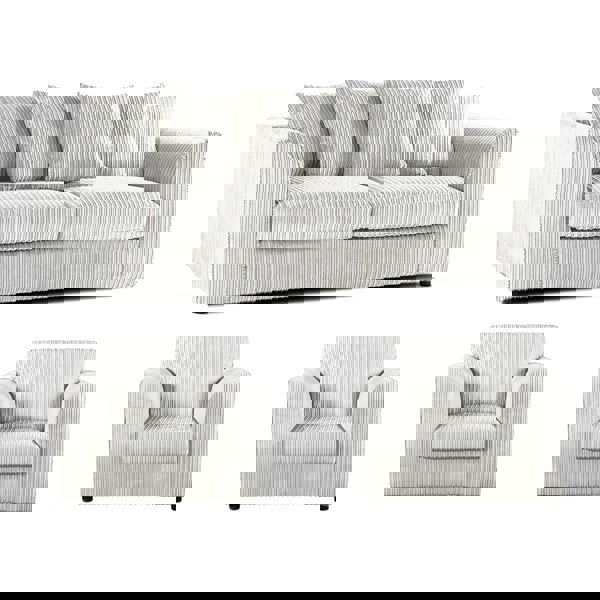 Furnishings For Less Luxor Full Jumbo Cord 3 Seater and 2 x Armchairs - Scatter Back