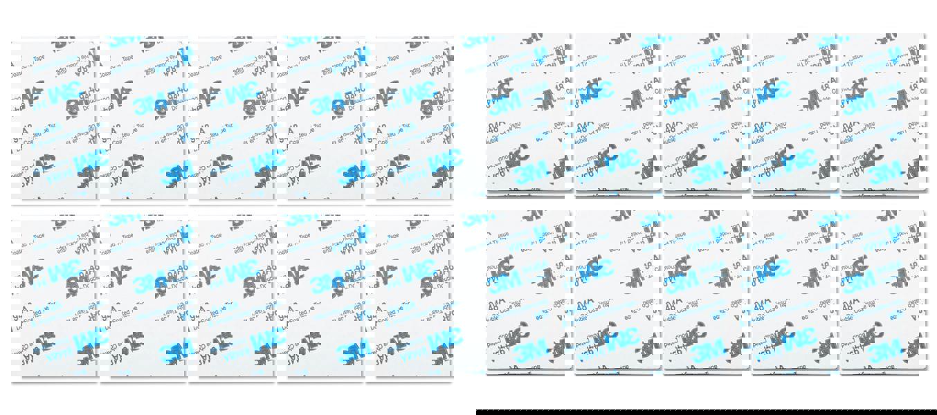 St Helens Double-Sided Square Adhesive Mounting Pads. Grey 5 x 0.5 x 6cm