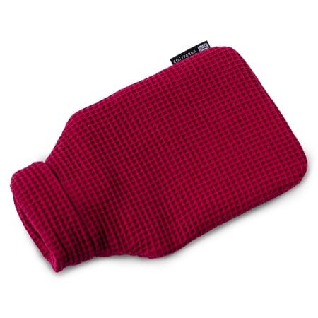 CosyPanda Ruby Red Luxurious 2 Litre Waffle Hot Water Bottle