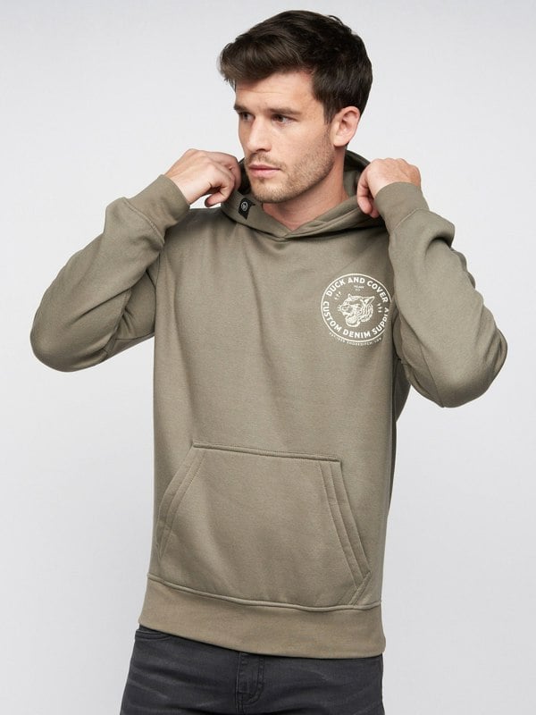 Duck and Cover Supplys Hoodie Forest Green