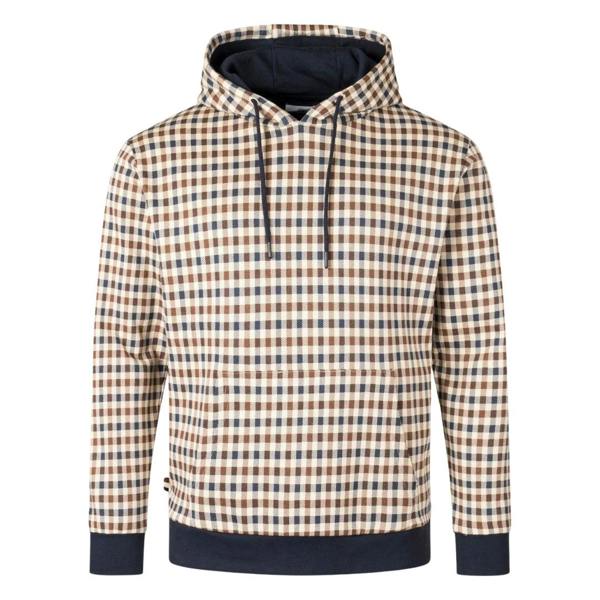 Aquascutum Active Club Check Hoodie Navy S