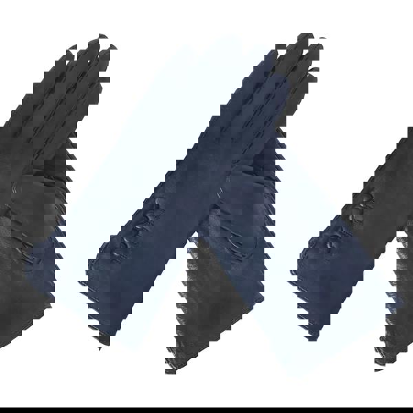 Quivano Womens Leather Gloves With 4 Button Detail