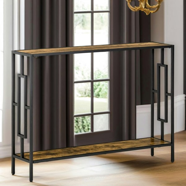 Rafaelo Mobilia 106CM Wide Narrow Console Table Industrial Style