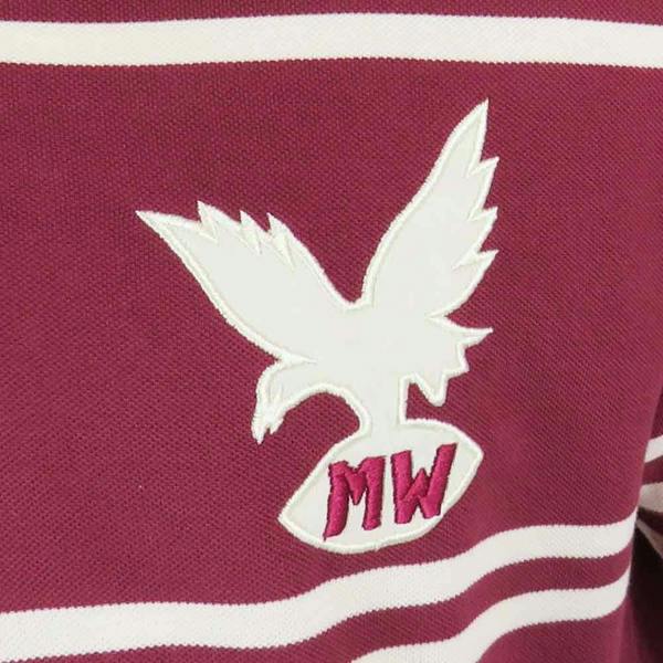 Manly Rugby League Shirt Polo Mal Reilly Hall of Fame Badge