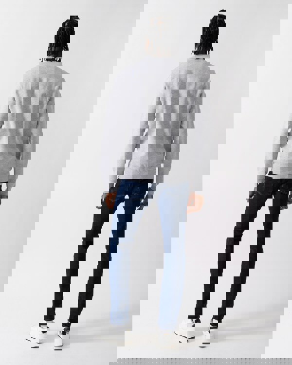 Lacoste Mens Crew Neck Fleece Sweatshirt - Silver Chine CCA