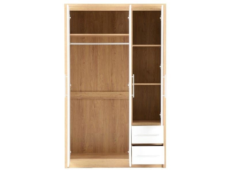 Seconique Seville 3 Door 2 Drawer Triple Wardrobe