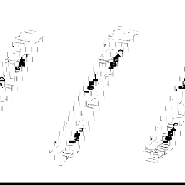 Furniture To Go Space Wardrobe - 2 Doors 3 Drawers in White 2000