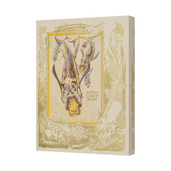 Benjamin Tate Design Dragon Head Canvas Wall Art Print With Ornate Gold Border