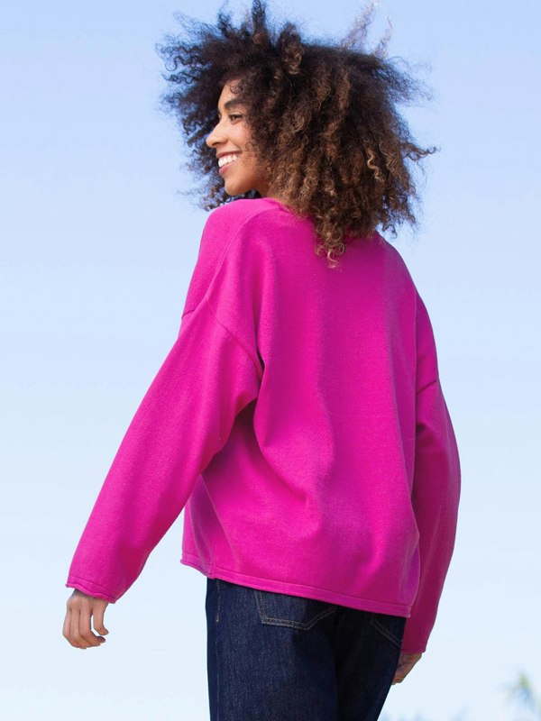 Kite Organic Loscombe Knit Jumper Fuchsia