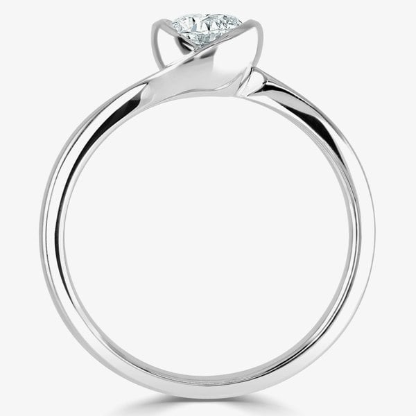T. H. Baker Platinum 0.35ct Diamond Solitaire Ring (S) R1-1021(4.5)