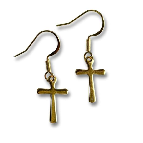 Aye Do Gifts Gold Cross Drop Earrings