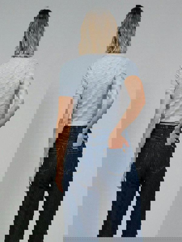 Kite Womens Organic Portesham Jersey T-Shirt Navy Stripe