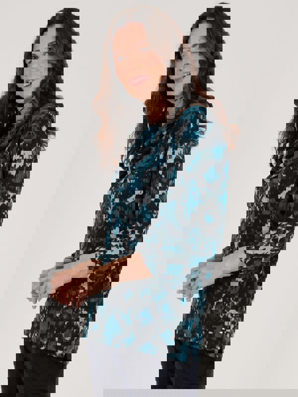 TIGI-Wear Tribal Print Cowl Neck Top