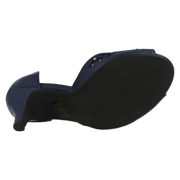 Spot On Ladies Spot On Peep Toe Slip On Court Shoe