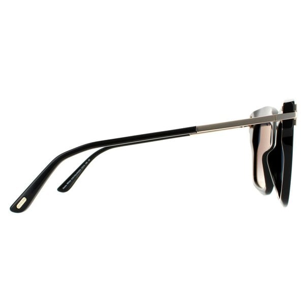 Tom Ford Sunglasses Dasha FT0822 01D Shiny Black Smoke Gradient Polarized