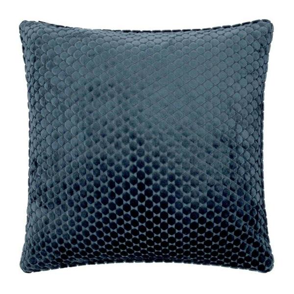 Paoletti Neptune Velvet Cushion Cover - Navy - 