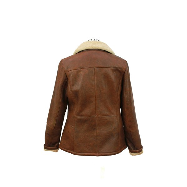 Eastern Counties Leather Women's Hillary Aviator Sheepskin Coat - Brick Forest