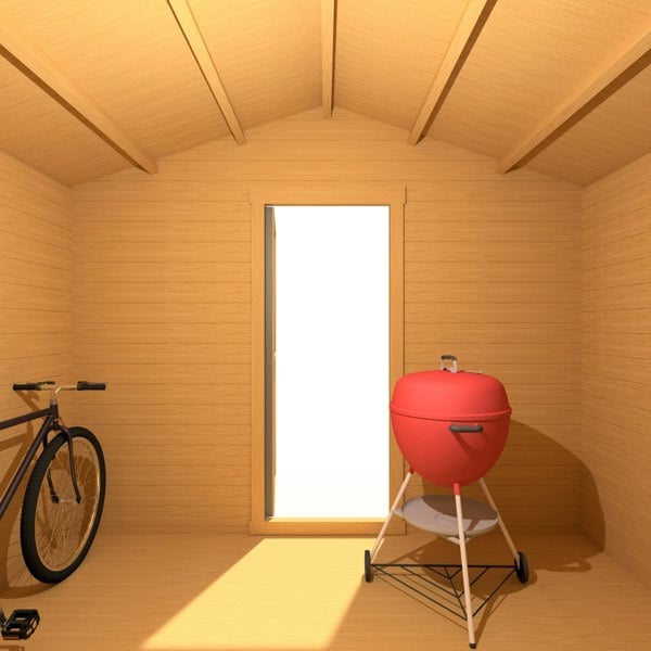 Shire Danbury 10x10 Log Cabin 19mm interlock  Cladding - Best Shed